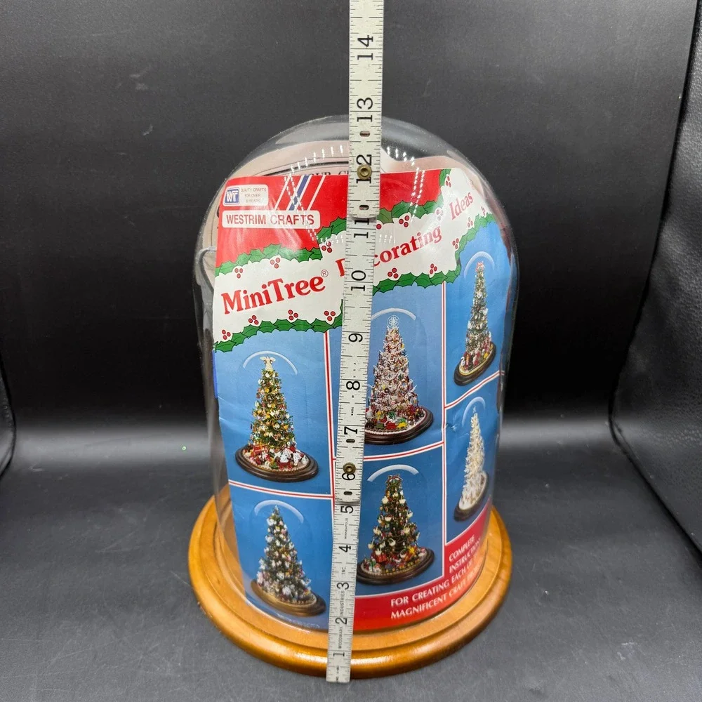 Vintage Westrim Crafts MiniTree Miniature Christmas Craft Kit Beaded Glass Dome